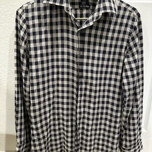 Paul Smith Monochrome Checkered Shirt. Gingham, minimalist, classic look.